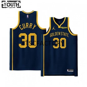 Dres Golden State Warriors Stephen Curry 30 Jordan 2022-23 Statement Edition Navy Swingman - Dječji